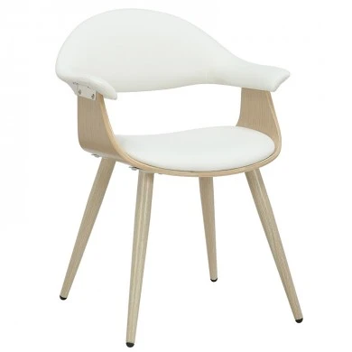 Armchair Austen pakoworld PU white-leg natural