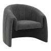 Fassy armchair pakoworld bouclé fabric in charcoal color 80x66x80cm