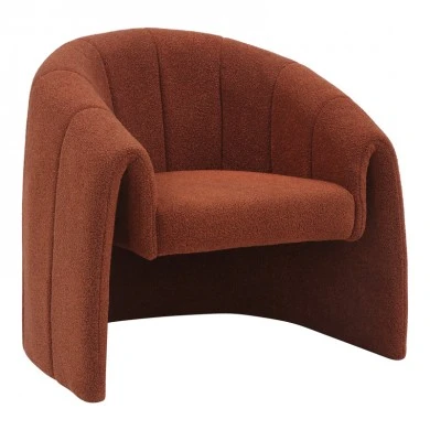 Fassy armchair pakoworld boucle fabric in tile shade 80x66x80cm