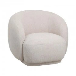 Armchair Freya pakoworld ivory fabric 93x87x76cm Armchair Freya pakoworld ivory fabric 93x87x76cm