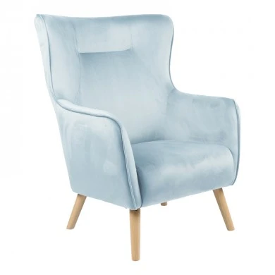 Armchair Insicive pakoworld velvet mint-natural leg 72x89x105cm