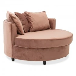 Armchair-sofa pakoworld sofa round in rotten apple velvet 123x120x85cm Armchair-sofa pakoworld sofa round in rotten apple velvet 123x120x85cm