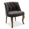 Armchair Loreta pakoworld velvet anthracite-walnut 59x64x73cm