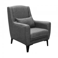 Medea armchair pakoworld fabric in anthracite shade 82x84x100cm