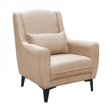 Armchair Medea pakoworld fabric in beige shade 82x84x100cm