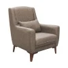 Medea armchair pakoworld fabric in beige shade 82x84x100cm