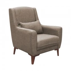 Medea armchair pakoworld fabric in beige shade 82x84x100cm