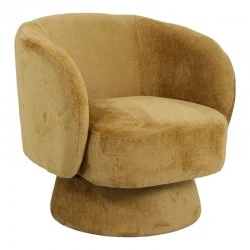 Kreslo pakoworld swivel armchair fabric in tan color 78x81x77cm Kreslo pakoworld swivel armchair fabric in tan color 78x81x77cm