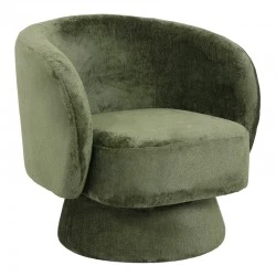 Kreslo pakoworld swivel armchair fabric in olive color 78x81x77cm Kreslo pakoworld swivel armchair fabric in olive color 78x81x77cm