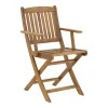 Recofly pakoworld folding armchair natural acacia wood 52x53x85cm