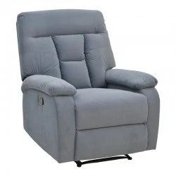 Armchair relax with massage mechanism Terpsi pakoworld grey velvet 80x94x100cm. Armchair relax with massage mechanism Terpsi pakoworld grey velvet 80x94x100cm.