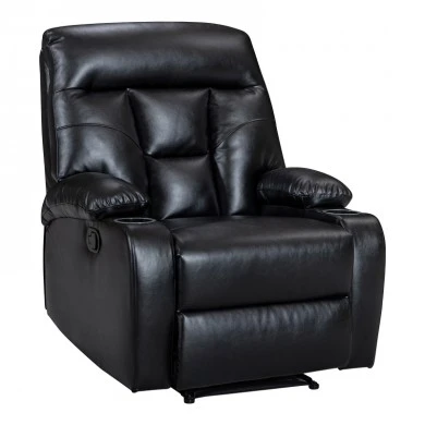 Armchair relax with massage mechanism Terpsi pakoworld PU black 80x94x102cm