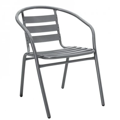 Chair Tade pakoworld metal in dark gray color 54x58x73cm