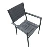 Armchair Uplift pakoworld aluminum anthracite- plywood gray 60x56.3x89cm