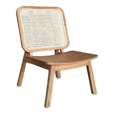 Armchair Viborg pakoworld natural teakwood-natural rattan 60x75x87cm