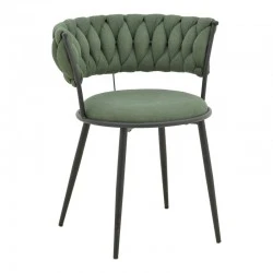 Alkia I pakoworld armchair fabric in chaki shade - black metal leg 57x58.5x72cm Alkia I pakoworld armchair fabric in chaki shade - black metal leg 57x58.5x72cm