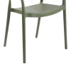 Ankara pakoworld stackable armchair pp in olive green color and natural color pe rattan 54x55.5x77cm