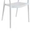 Ankara pakoworld stackable armchair pp in white color and natural color pe rattan 54x55.5x77cm