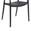 Ankara pakoworld stackable armchair pp in black color and natural color pe rattan 54x55.5x77cm
