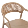 Ankara pakoworld stackable armchair pp in mocha color and natural color pe rattan 54x55.5x77cm