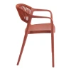 Ankara pakoworld stackable armchair pp in terracotta color pe rattan 54x55.5x77cm