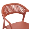 Ankara pakoworld stackable armchair pp in terracotta color pe rattan 54x55.5x77cm
