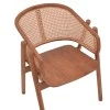 Armchair Anlene pakoworld natural teak wood natural rattan 62x54x82cm