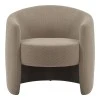 Πολυθρόνα Barken pakoworld ύφασμα σε γκρι-μπεζ απόχρωση 77x74.5x73εκ