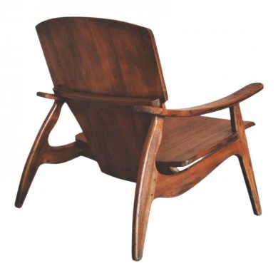 Armchair Brazin pakoworld dark brown teakwood 72x71x77cm