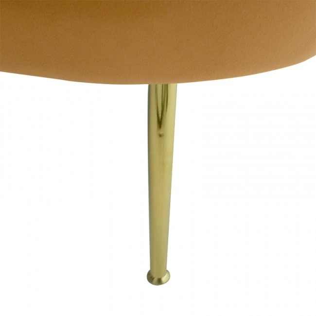 Armchair Daimon pakoworld velvet pink-golden 79x74x78cm