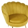 Daimon pakoworld velvet armchair in yellow shade 79x74x78cm