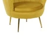 Daimon pakoworld velvet armchair in yellow shade 79x74x78cm