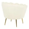 Daimon pakoworld velvet armchair in white shade 79x74x78cm