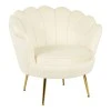 Daimon pakoworld velvet armchair in white shade 79x74x78cm