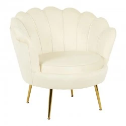 Daimon pakoworld velvet armchair in white shade 79x74x78cm Daimon pakoworld velvet armchair in white shade 79x74x78cm