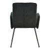 Armchair Essential pakoworld black fabric-black metal leg 55.5x59x89cm
