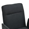 Armchair Essential pakoworld black fabric-black metal leg 55.5x59x89cm