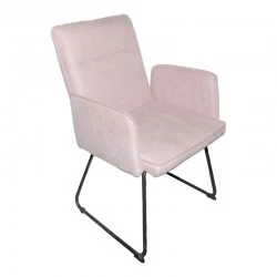 Armchair Essential pakoworld rotten apple fabric-black metal leg 55.5x59x89cm Armchair Essential pakoworld rotten apple fabric-black metal leg 55.5x59x89cm