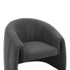 Fassy armchair pakoworld bouclé fabric in charcoal color 80x66x80cm