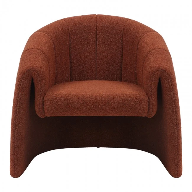 Fassy armchair pakoworld boucle fabric in tile shade 80x66x80cm