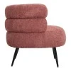 Foleja pakoworld armchair boucle fabric in rotten apple color with black metal legs 76x75x72cm