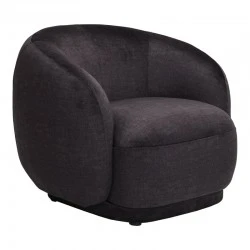 Armchair Freya pakoworld dark grey fabric color 93x87x76cm Armchair Freya pakoworld dark grey fabric color 93x87x76cm