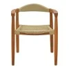 Armchair Ganny pakoworld teak wood and pe rope in natural shade 61x58x71cm