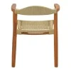 Armchair Ganny pakoworld teak wood and pe rope in natural shade 61x58x71cm