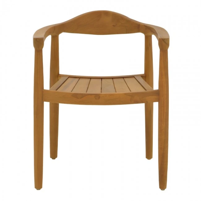 Armchair Ganny pakoworld teak wood in natural shade 59x56x71cm