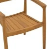 Armchair Ganny pakoworld teak wood in natural shade 59x56x71cm