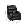 Armchair relax Gartia pakoworld PU black 79x94x102cm