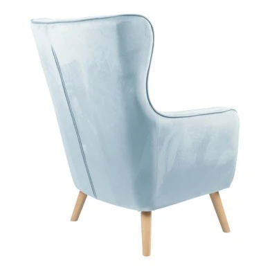Armchair Insicive pakoworld velvet mint-natural leg 72x89x105cm