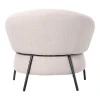 Armchair Jennie pakoworld cream fabric with black metal legs 84x84x71.5cm
