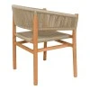 Kajone armchair pakoworld teak wood skeleton in natural shade and cream pe rope 62x55x75cm